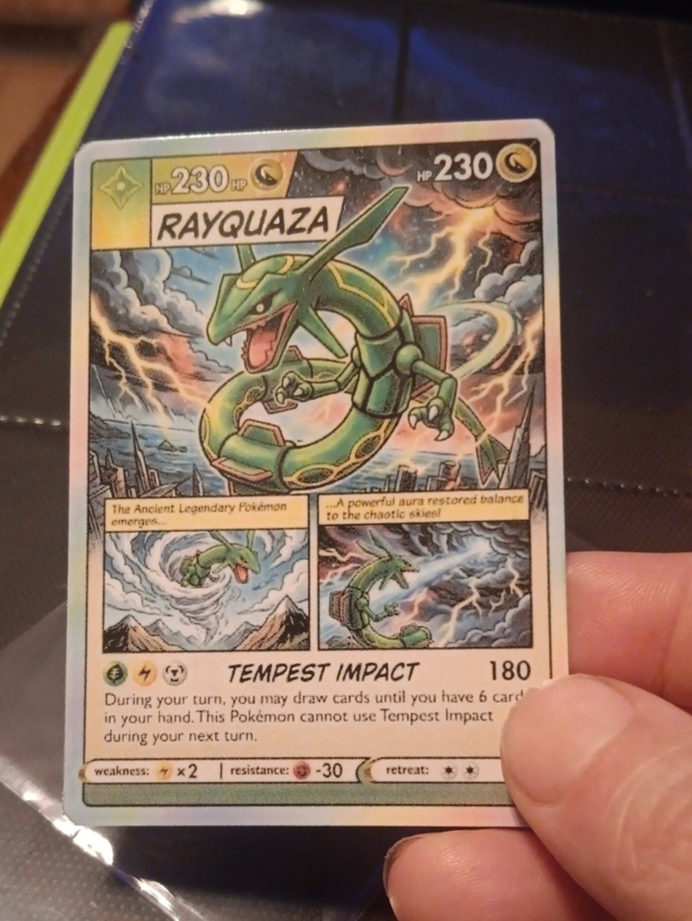 Rayquaza Card - Green